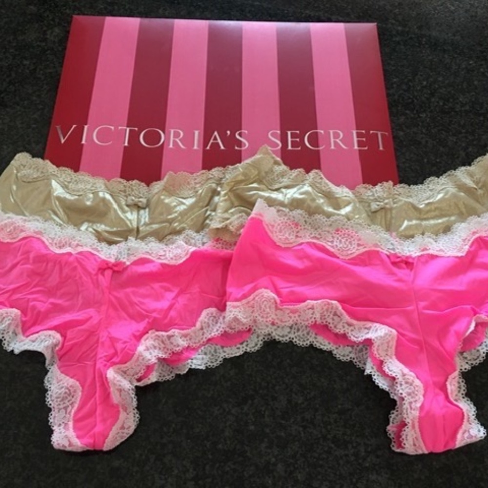 4 Pairs Victoria’s Secret Tanga Panties - Medium